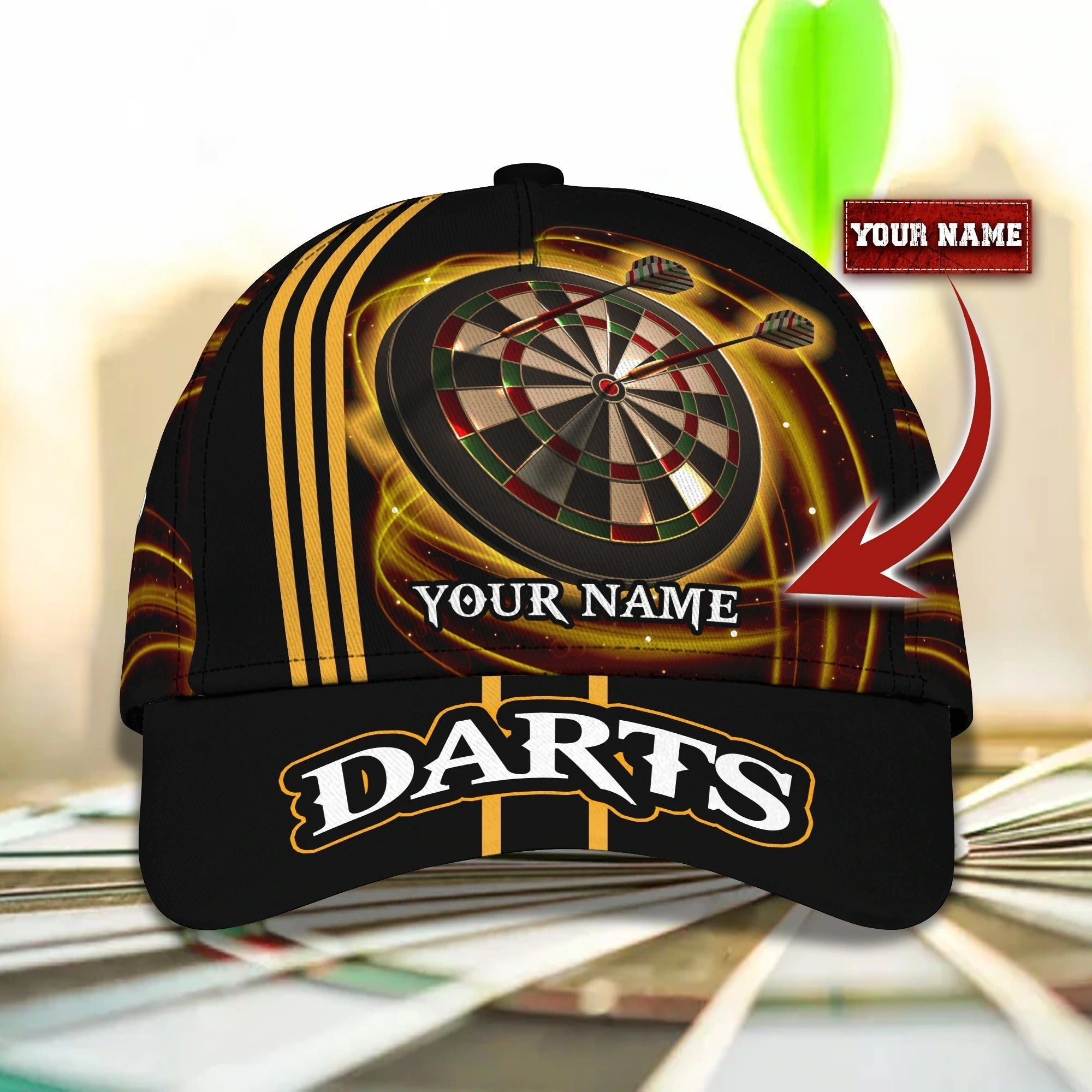 Personalized Classic Dart Cap, Birthday Present To Darter Friend, Dart Lover Cap Hat, Darting Cap Hat