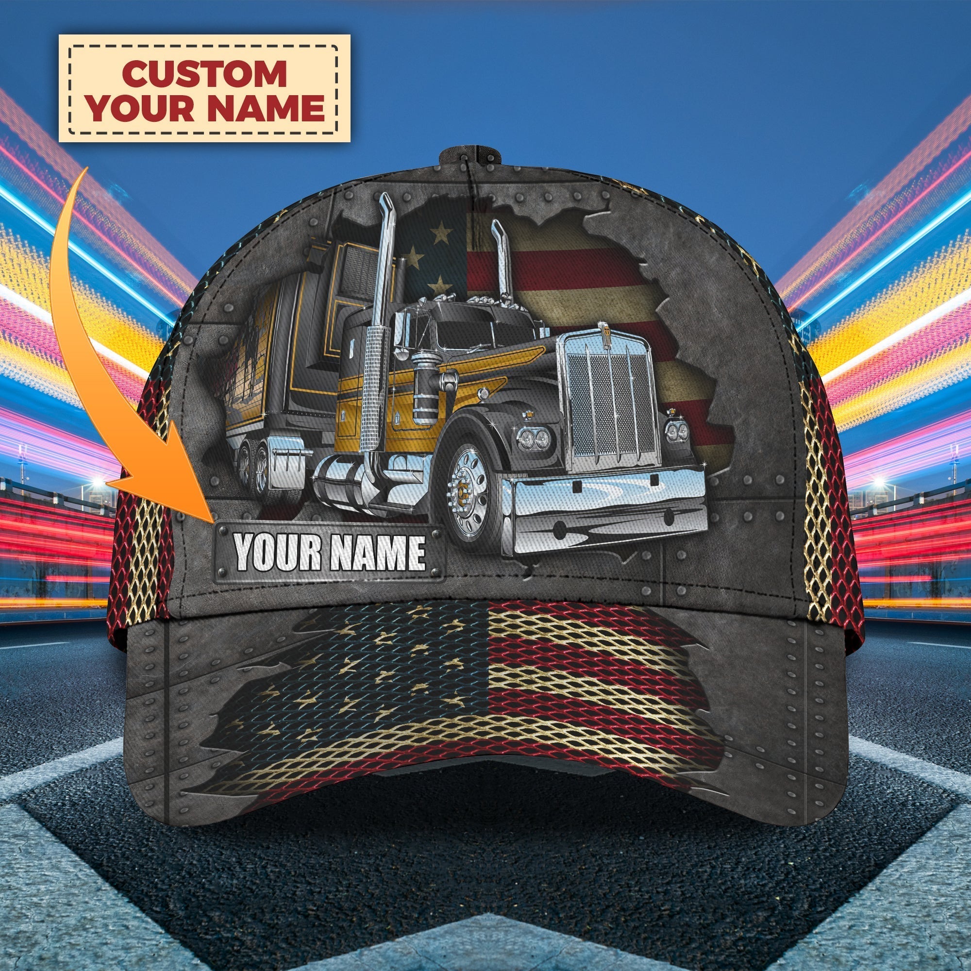 Customized Trucker Cap Hat, Full Printed Baseball Cap For Trucker Man, Gift To Husband Trucker, Trucker Dad Cap Hat