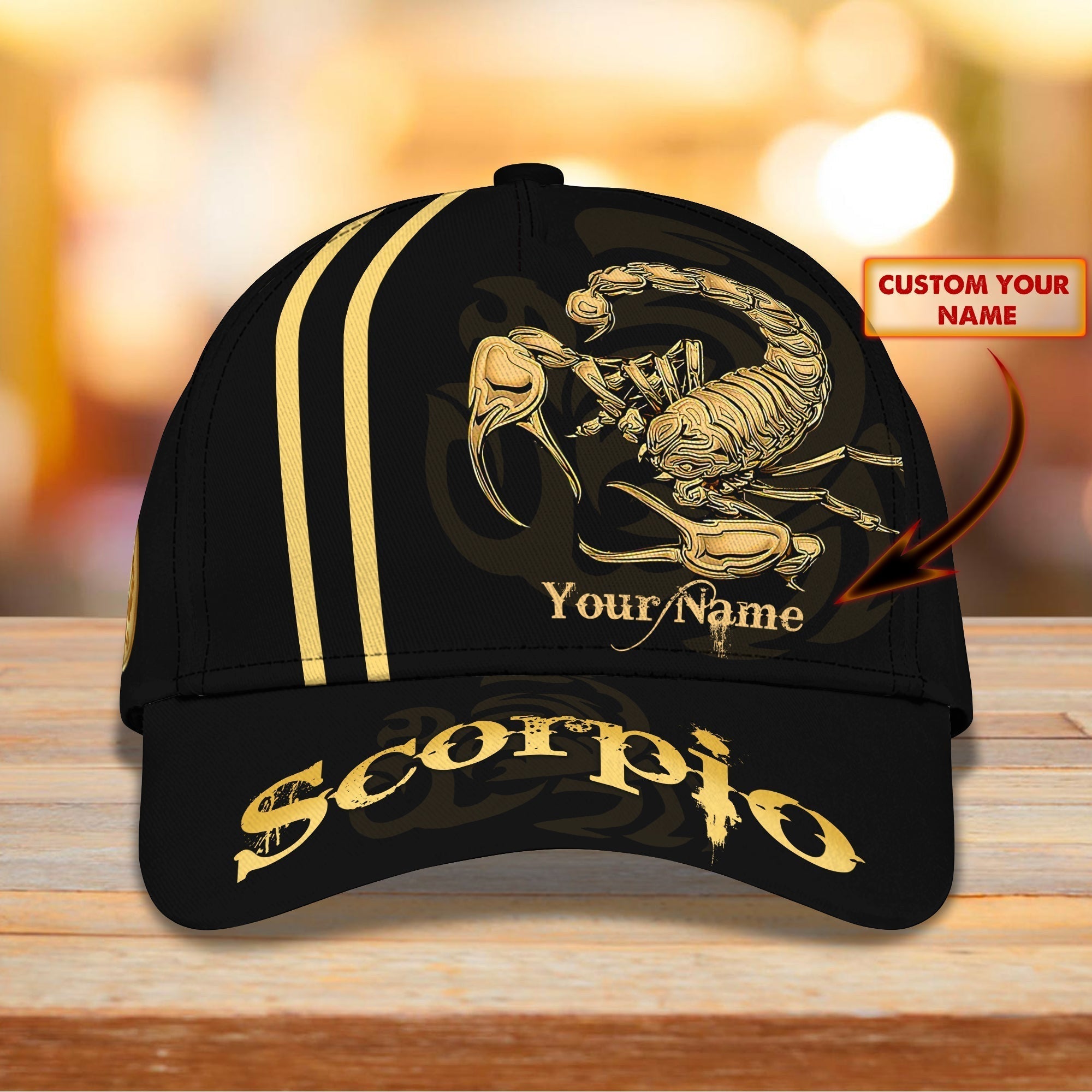 Customized Scorpio Baseball Cap Hat, Full Printed Scorpio Hat, Scorpio Cap Hat