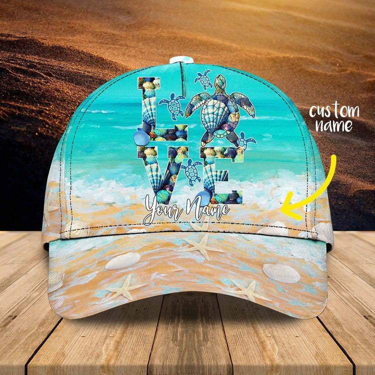 Customized Love Turtle Cap Turtle Hat For Turtle Lovers