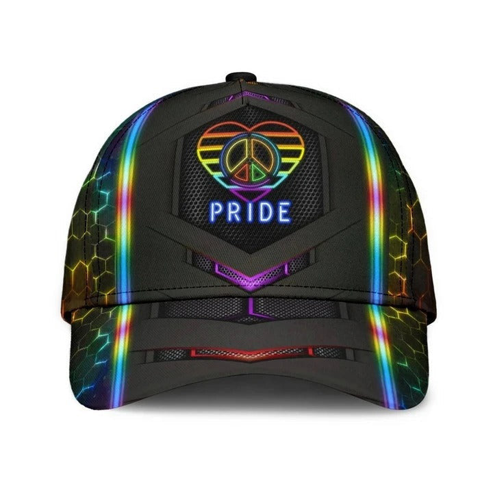 Pride Baseball Cap Peace Hope Love Pride LGBT Printed Baseball Cap Hat, Pride Gifts Hat