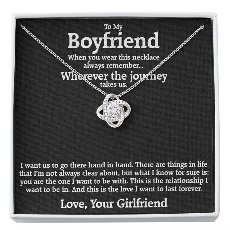 To My Man When You Wear This Cross Always Remember Love Knot Necklace