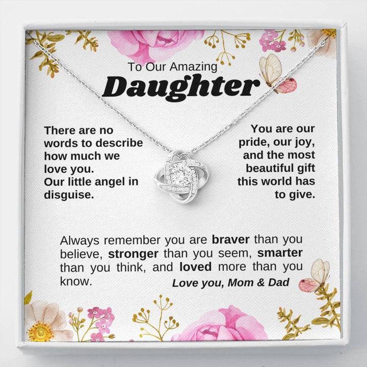 Parents To Daughter Love Knot Necklace