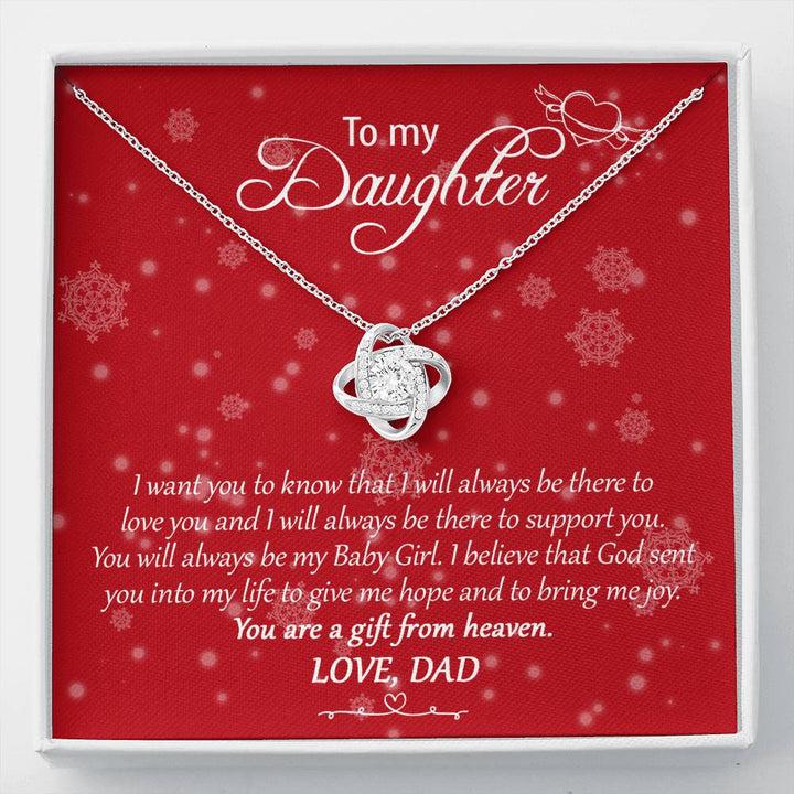 Christmas Gift For Daughter Love Knot Necklace