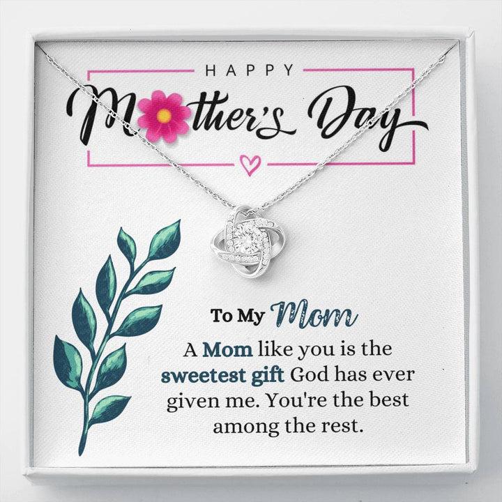Mothers Day Gift - To My Mother - Love Knot Necklace