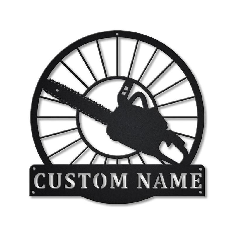 Personalized Lumberjack Machines Metal Sign, Custom Name, Lumberjack Machine Sign, Decor Home, Custom Job Metal Sign