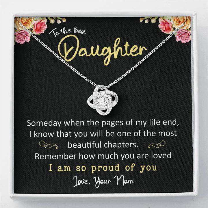 To The Best Daughter From Mom - Love Knot Necklace