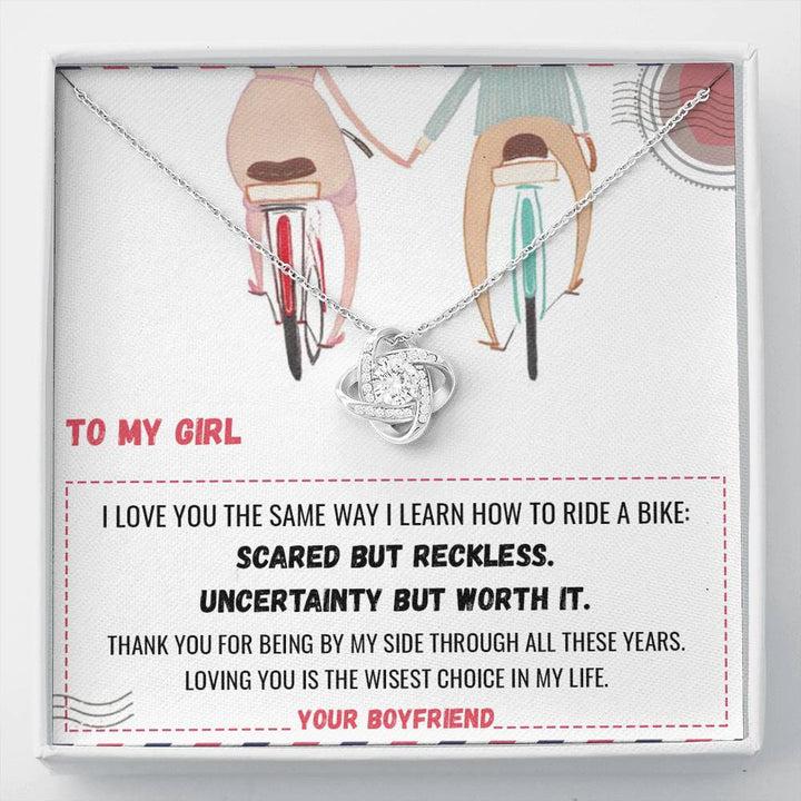Gift For Girl Friend - Thank You For Being By My Side - The Love Knot Necklace