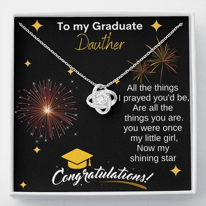 Fireworks & "You're My Shining Star"Quote Love Knot Necklace - Graduation Gift For Her