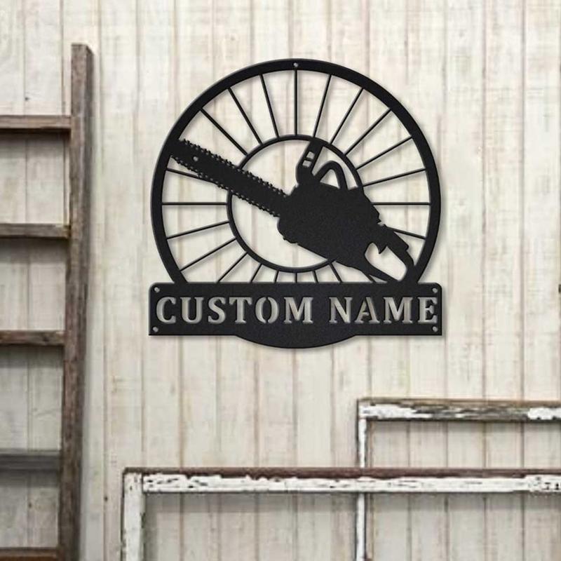 Personalized Lumberjack Machines Metal Sign, Custom Name, Lumberjack Machine Sign, Decor Home, Custom Job Metal Sign