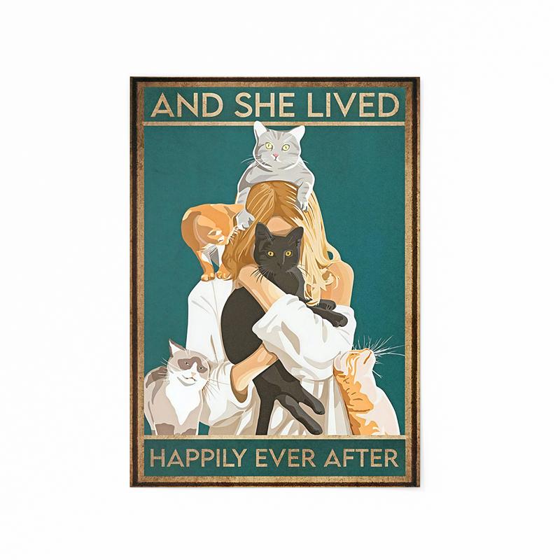 Cat And She Lived Happily Ever After Poster