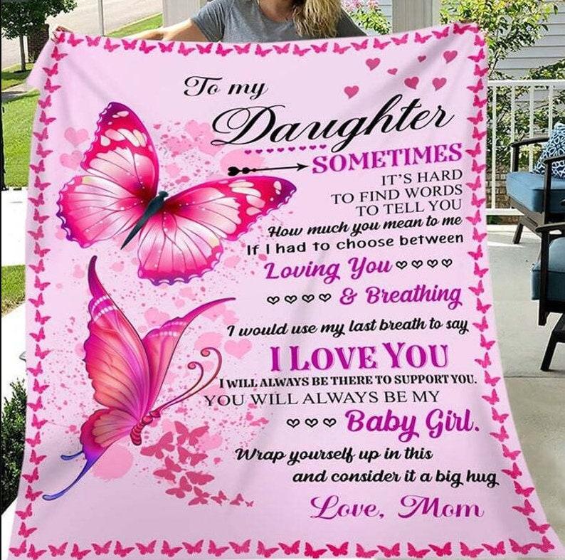 Blanket gift for daughter, gift from dad and mom, christmas blanket, gifts for daughter, daughter's birthday, family gifts