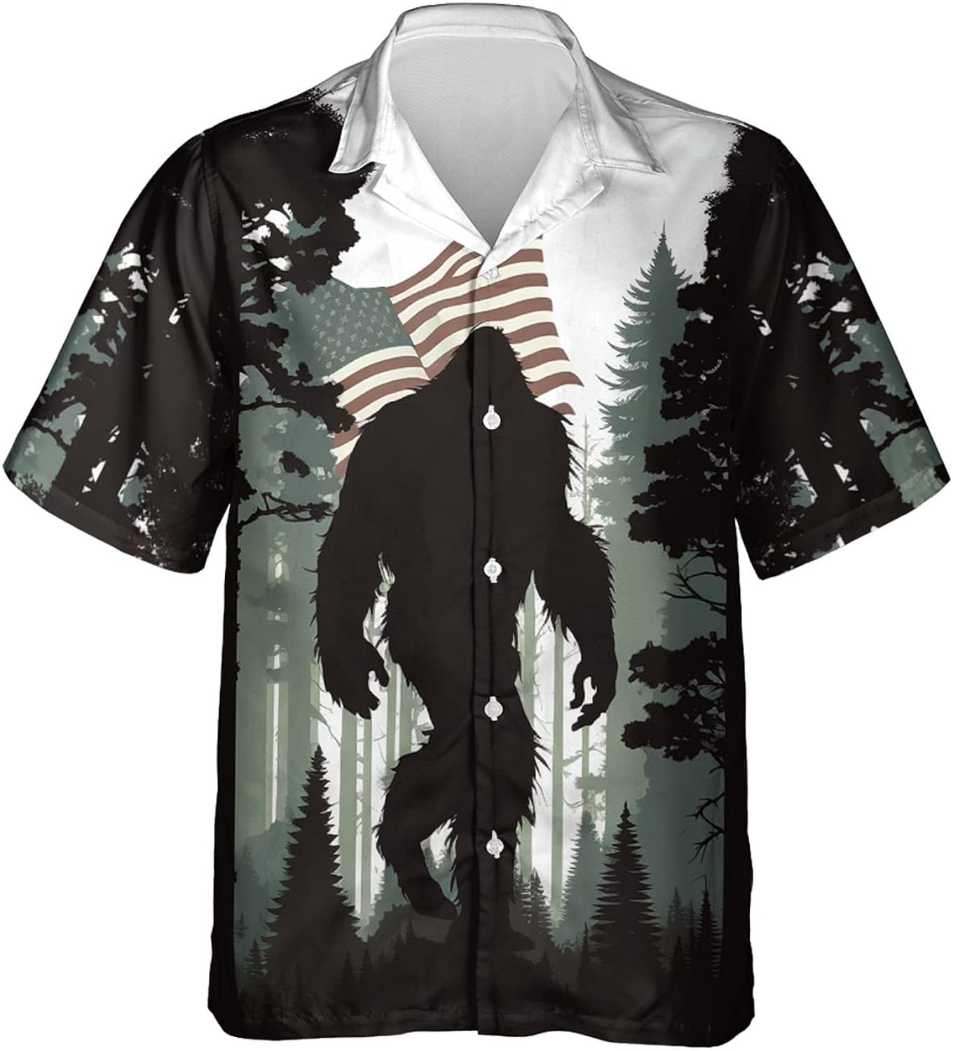 bigfoot dress shirt Amazon.com: Bigfoot Wearing Lei Men's Hawaiian Shirt