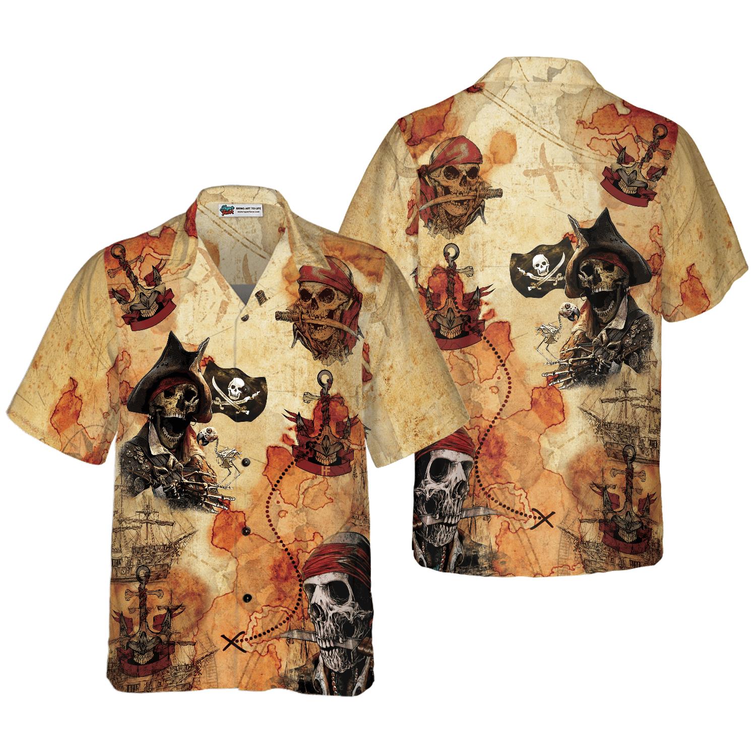 Los Angeles Rams Pirates Fans Pirates Skull Hawaiian Shirt Summer