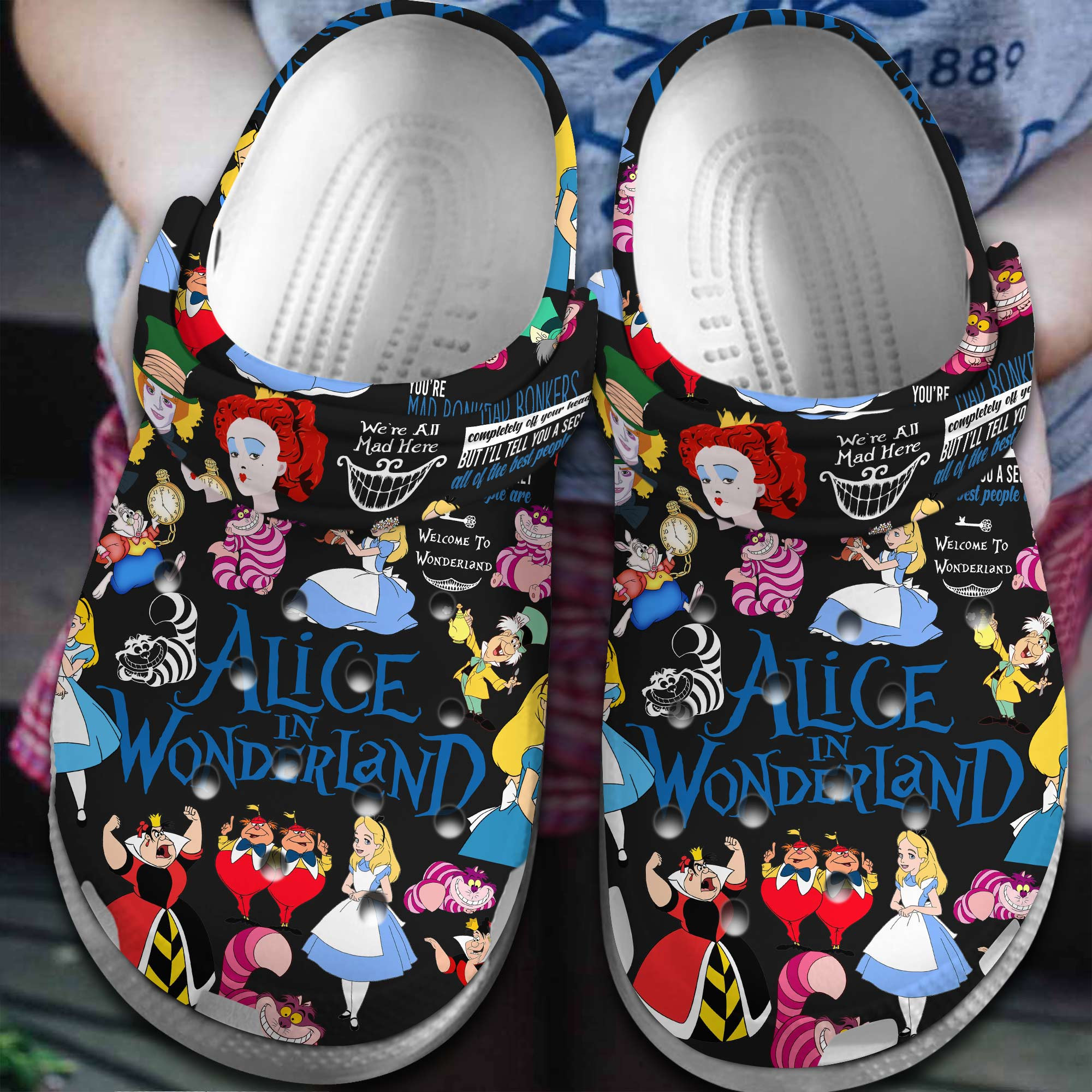 Alice In Wonderland Movie Crocs Crocband Clogs Shoes Monsterry