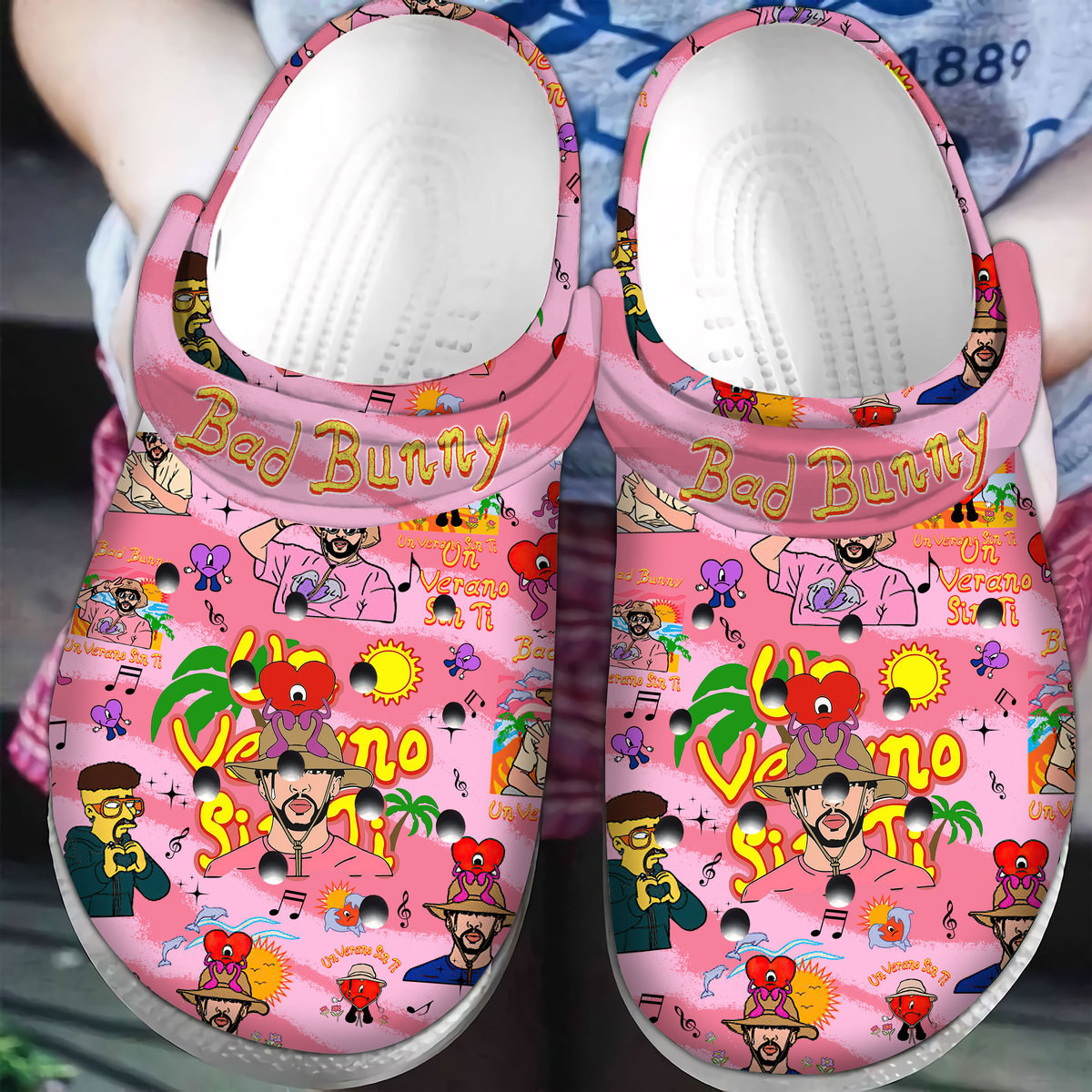 Bad Bunny Music Crocs Crocband Clogs Shoes Monsterry