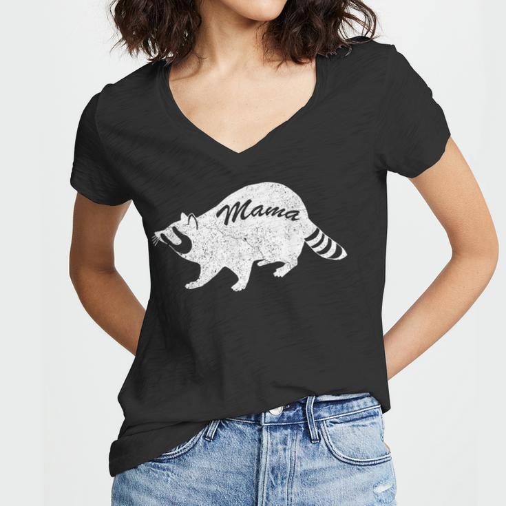 Retro Trashpanda Half Moon Raccoon Women's V-Neck T-Shirt