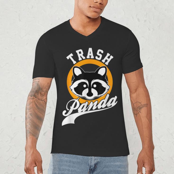 Cute Trash Panda Raccoon Men's V-Neck T-Shirt Casual All Seasons