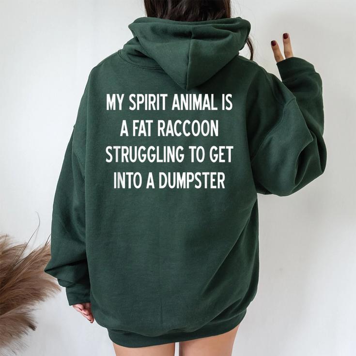 My Spirit Animal Fat Raccoon Joke Sarcastic Women Hoodie