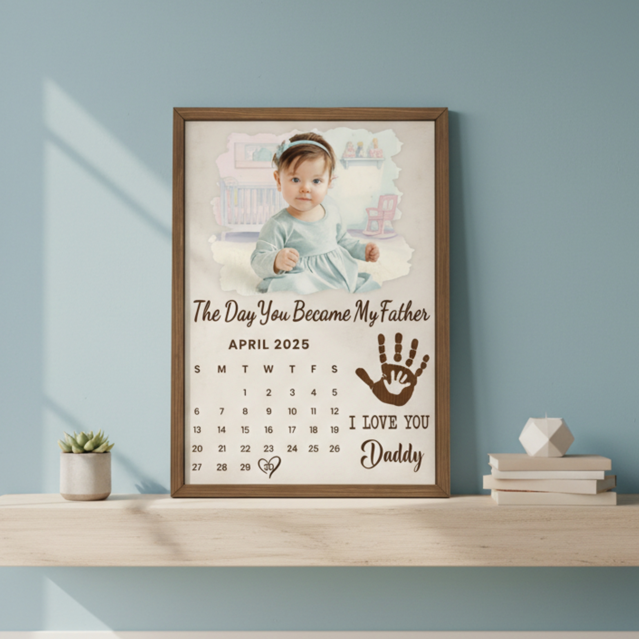 The Day You Became Daddy Personalized Canvas