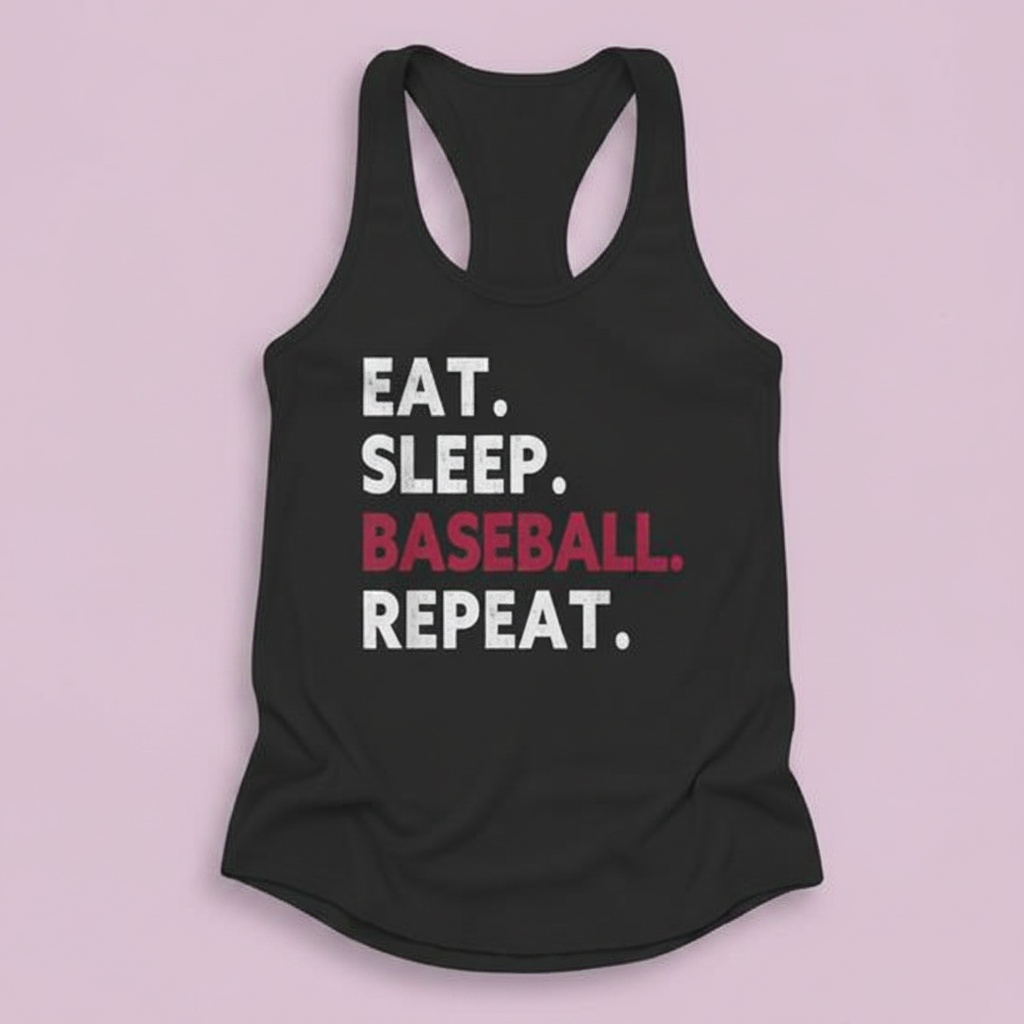 Funny Baseball - Eat Sleep Baseball Repeat