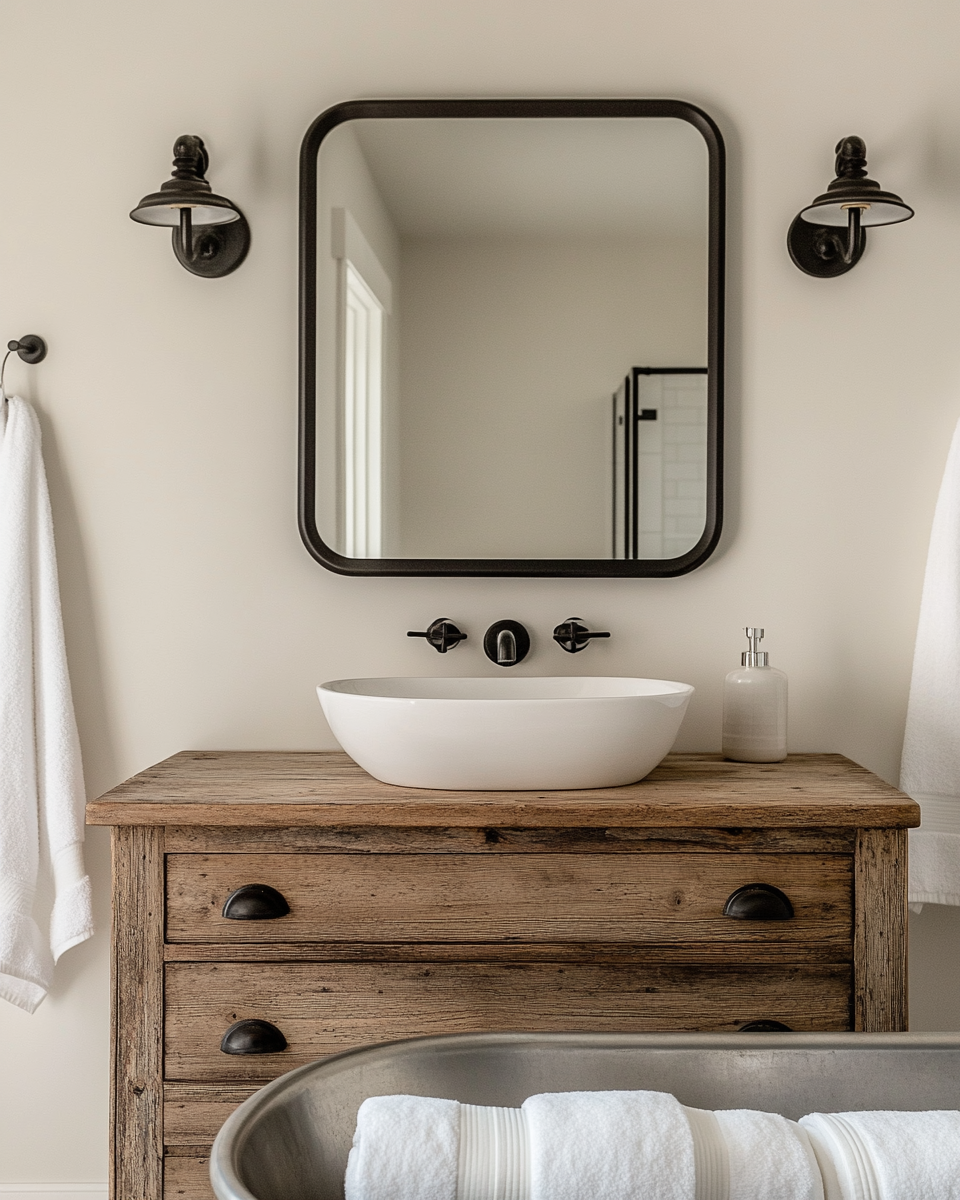Farmhouse Bathroom Statement Decor Ideas