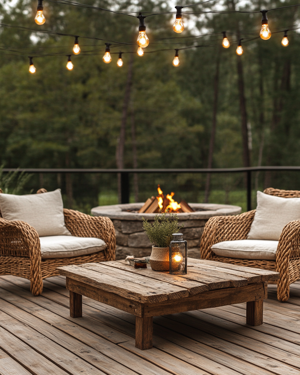 Rustic Deck Natural Materials | Vouzzy