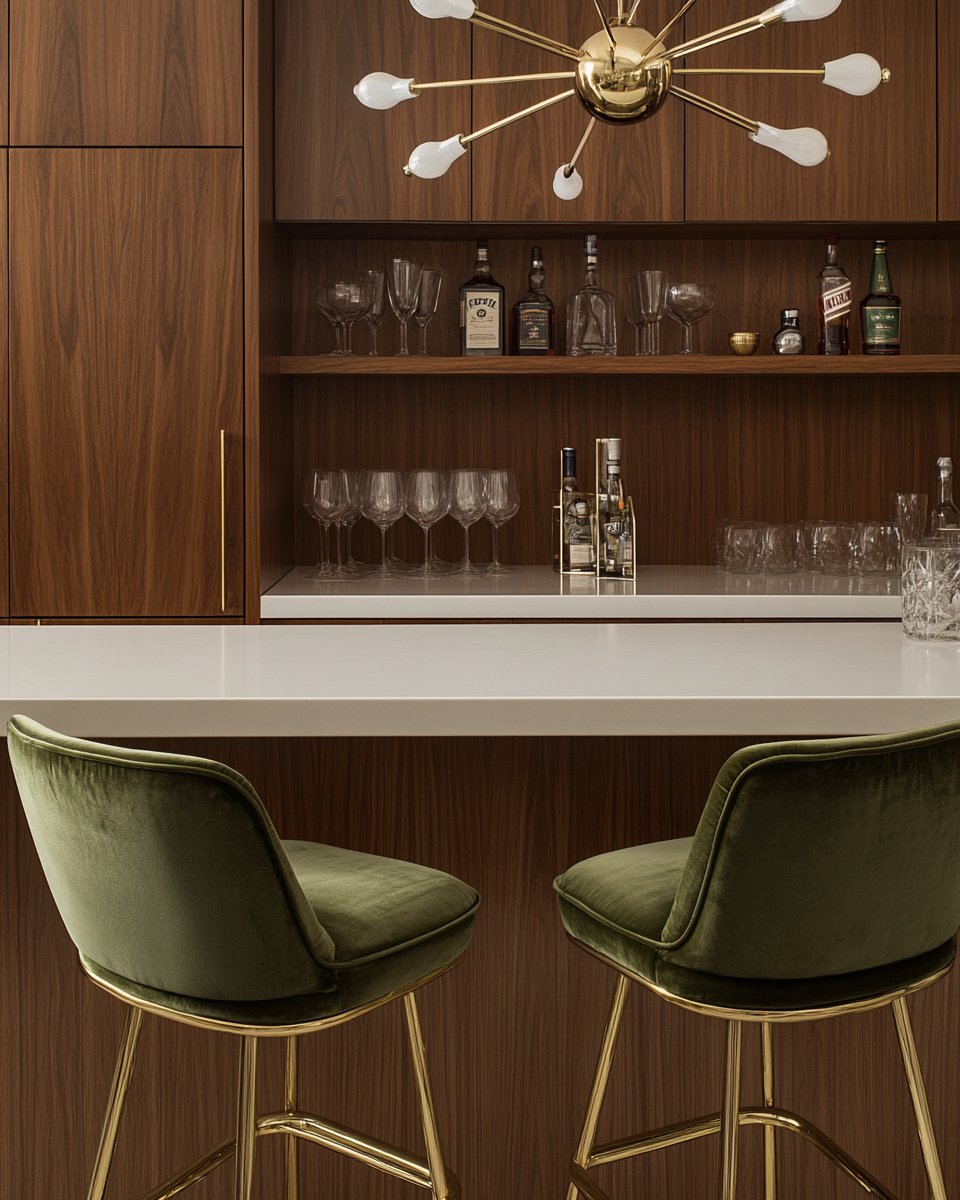 Sleek Mid-Century Modern Home Bar | Vouzzy
