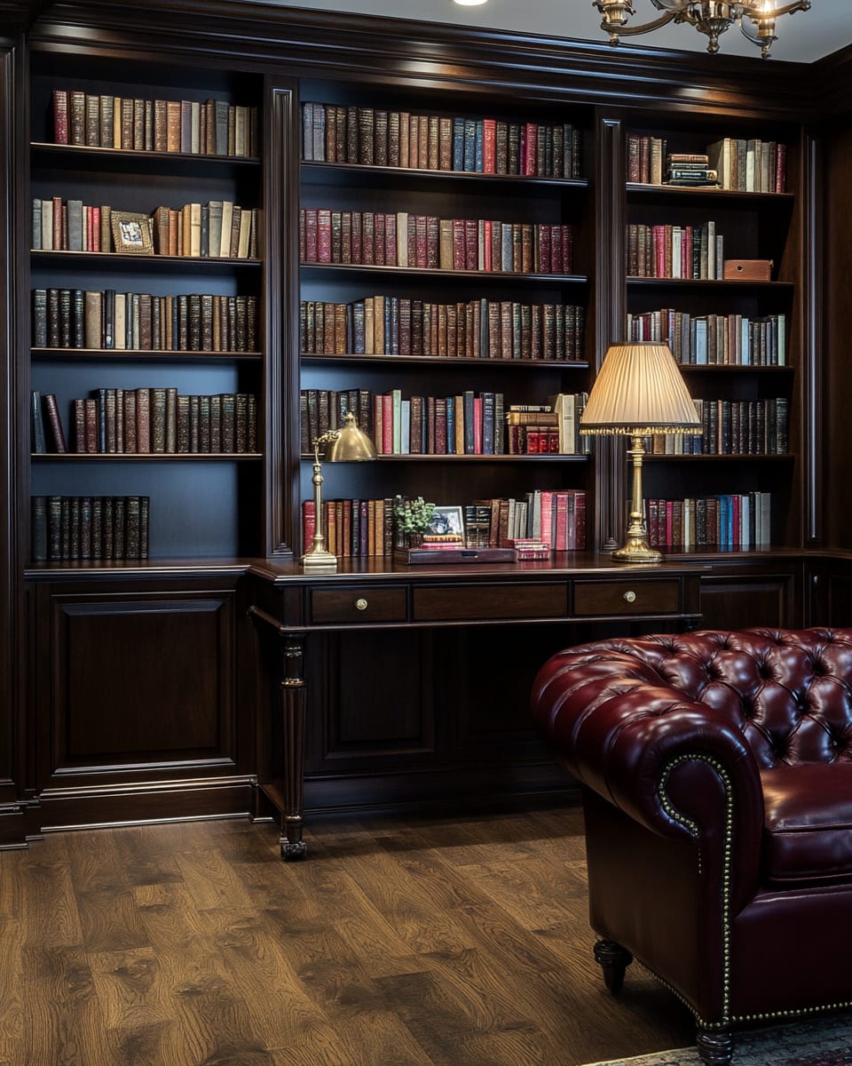 Refined Glow Traditional Library Ideas | Vouzzy