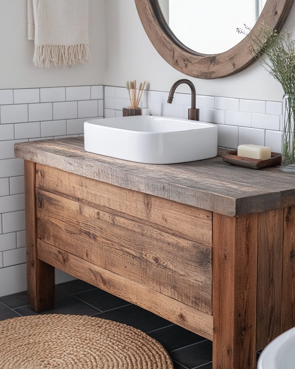 Rustic Bathroom Refresh on a Budget | Vouzzy