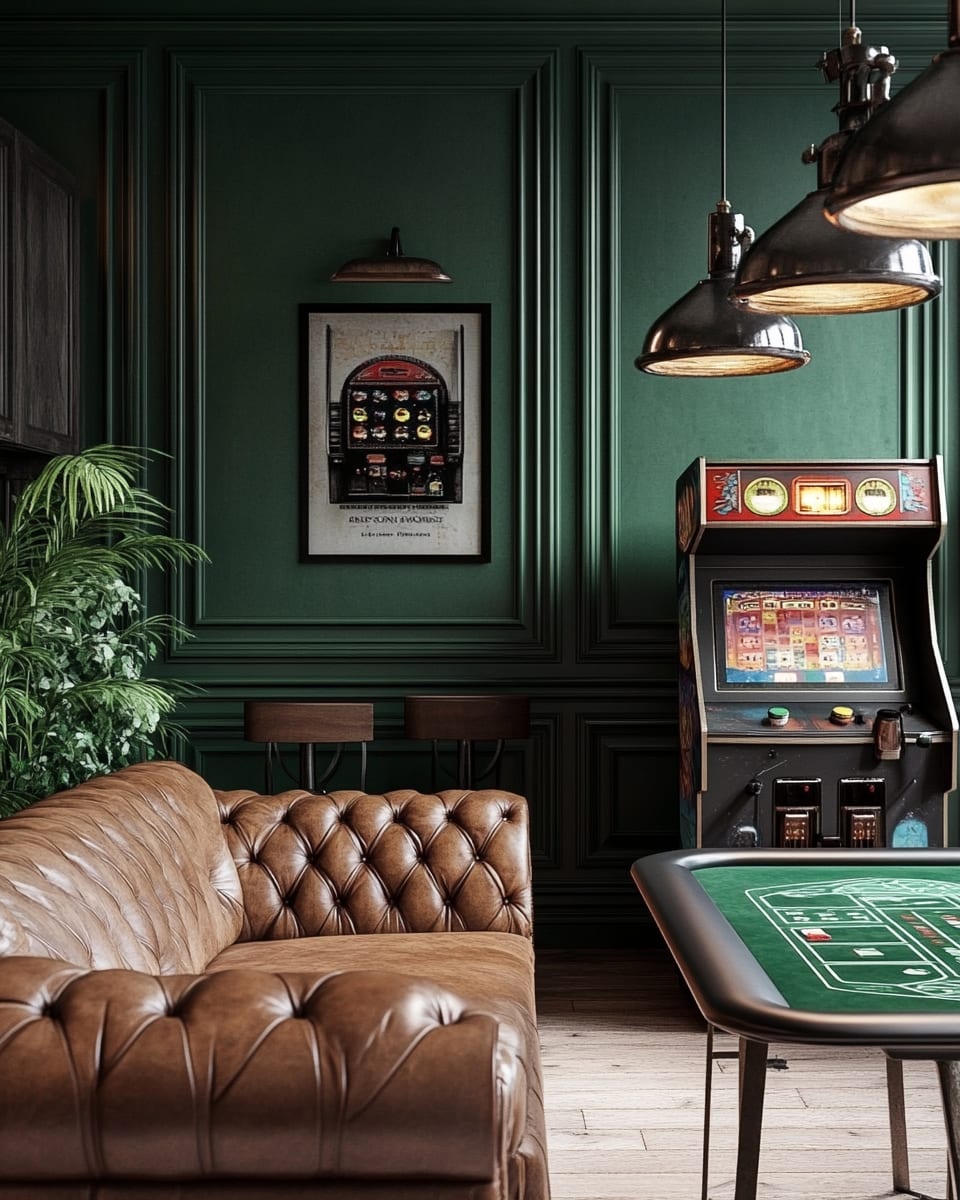 Rustic Game Room: Vintage & Modern Blend