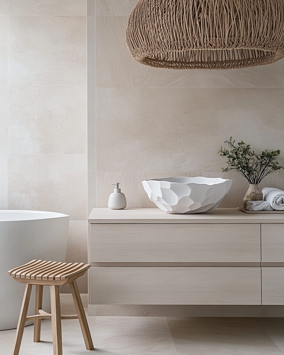 Japandi Bathroom Statement Pieces