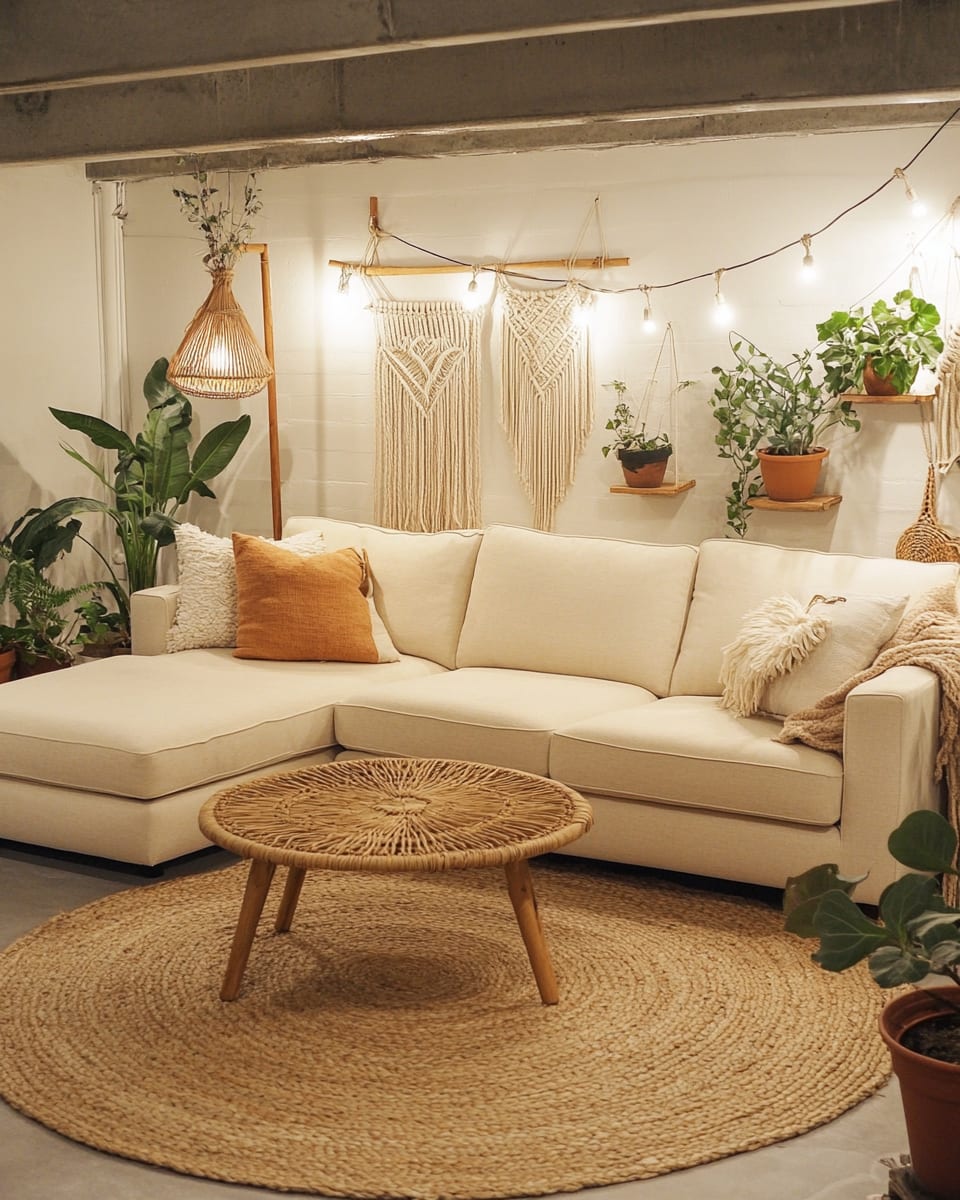 Cozy Boho Basement Retreat Ideas | Vouzzy