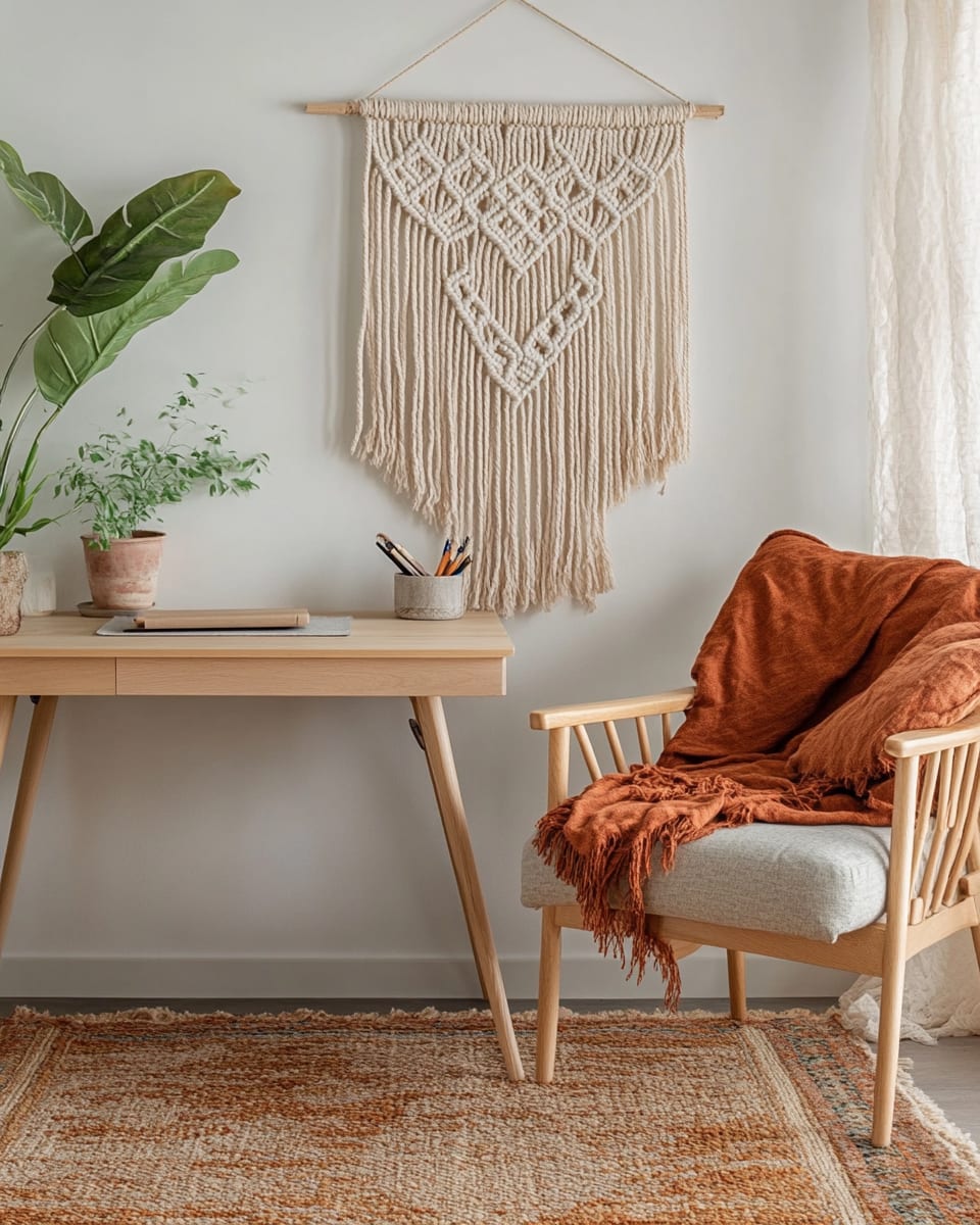 Boho Office Comfort for Busy Homes | Vouzzy