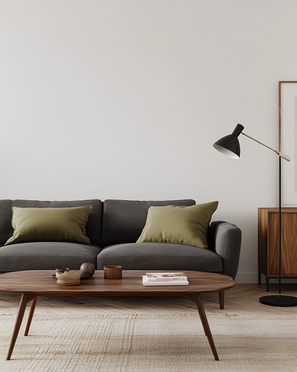 Minimalist Mid-Century Modern Family Room