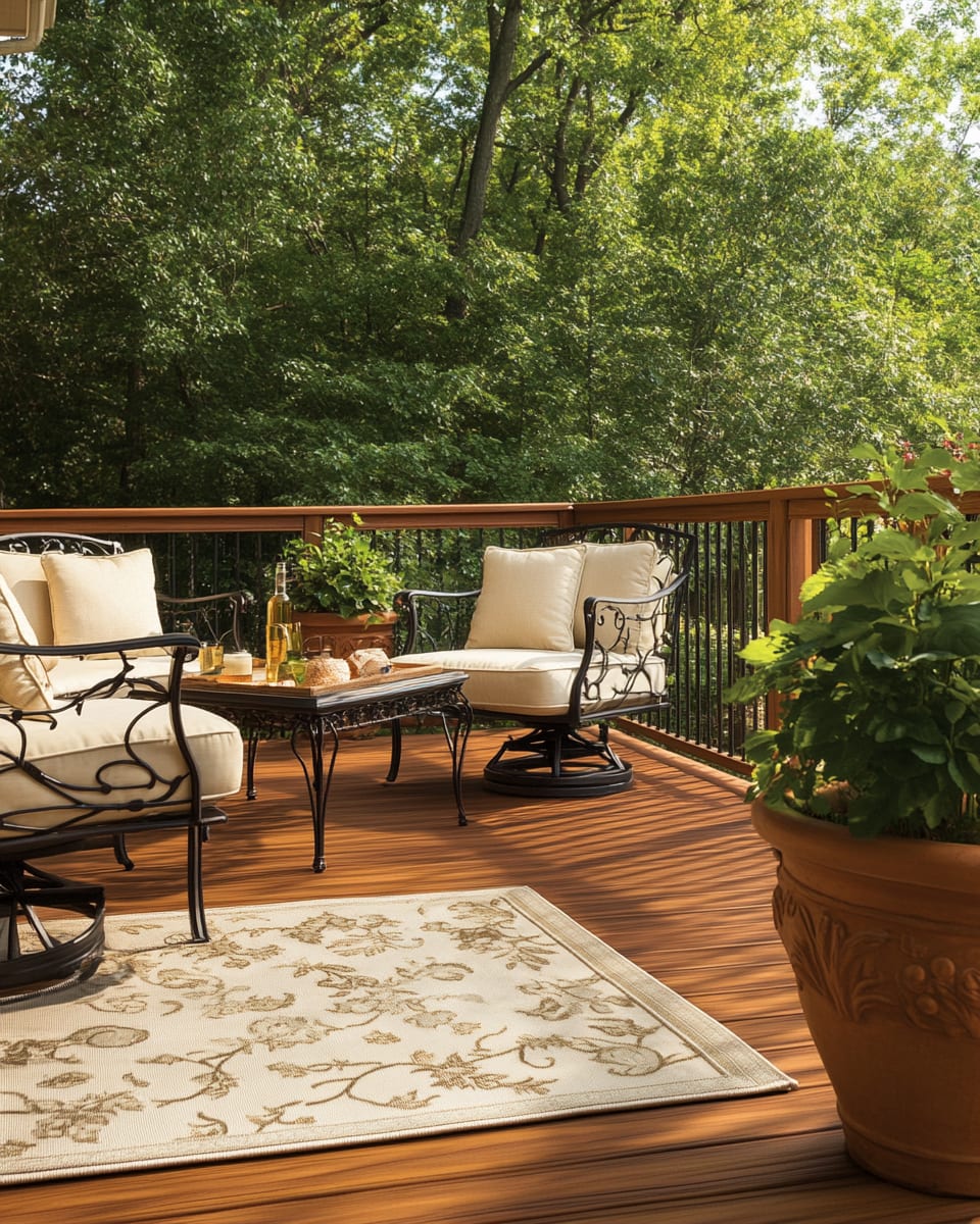 Timeless Wood & Stone Deck Retreat