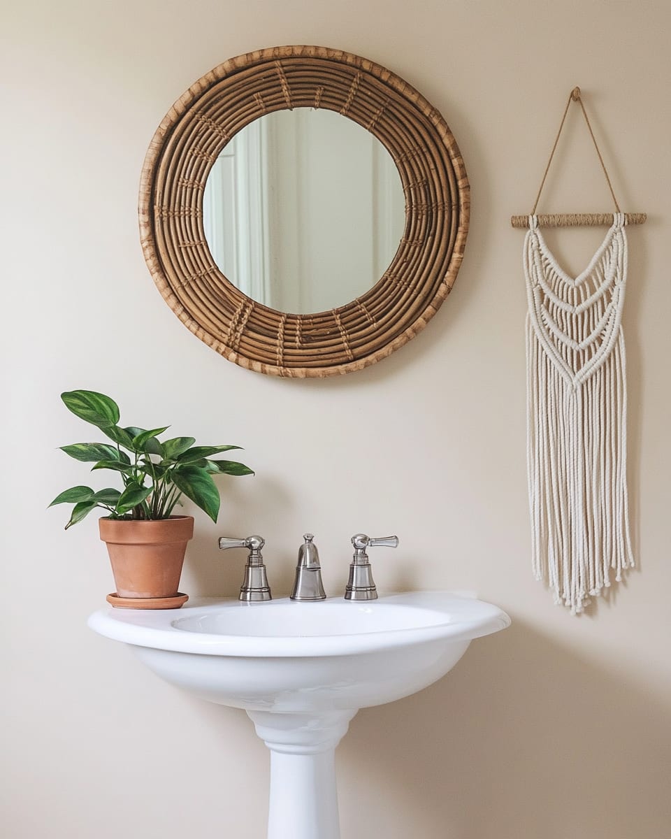 Budget-Friendly Boho Powder Room Refresh