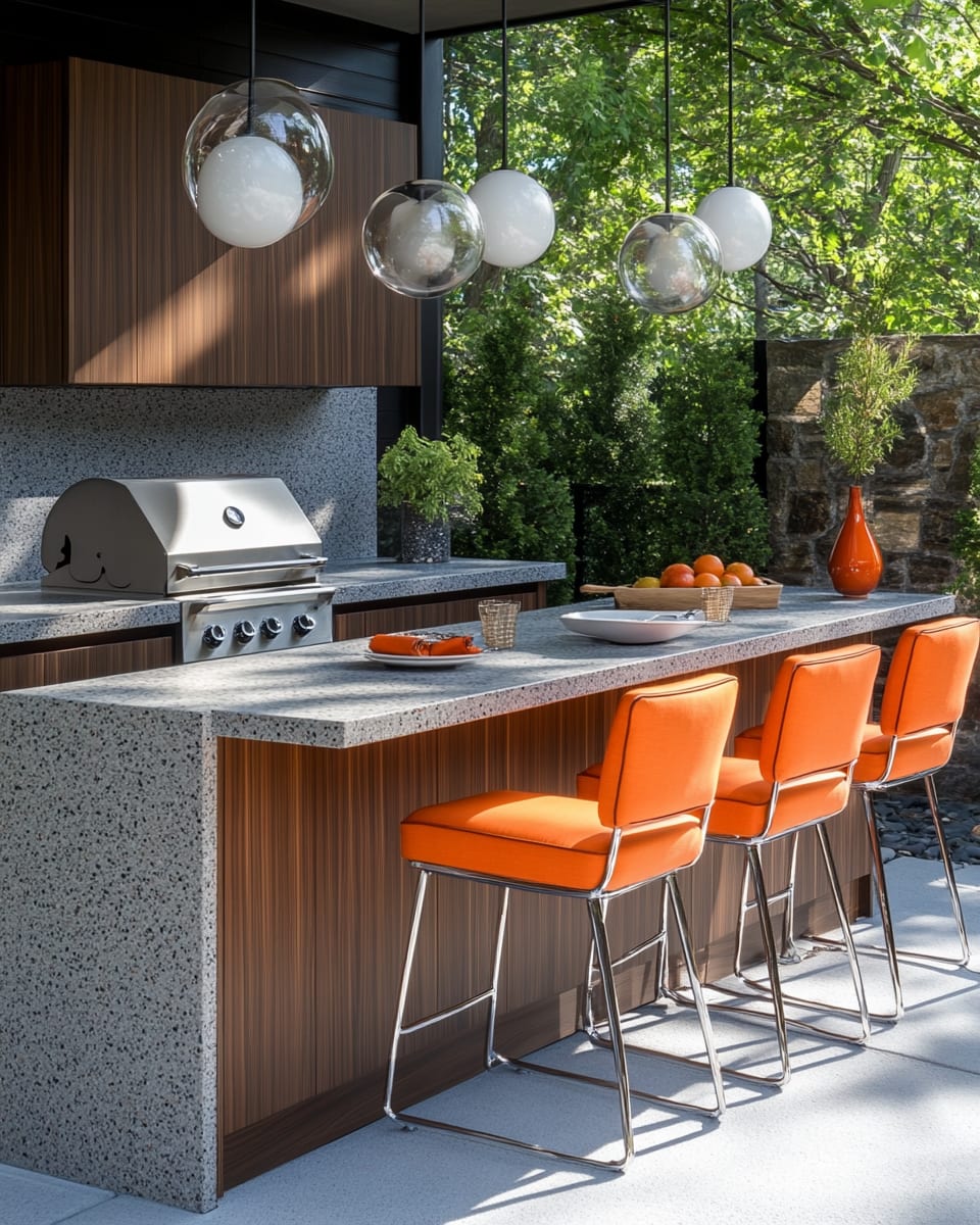 Retro-Chic Al Fresco Culinary Hub | Vouzzy