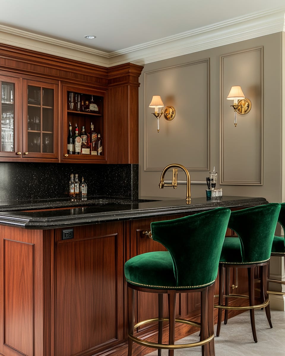 Classic Elegance Home Bar Sanctuary